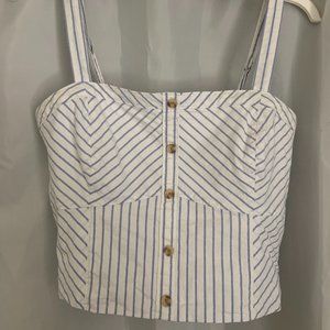 Abercrombie & Fitch Striped Crop Top
